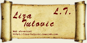 Liza Tulović vizit kartica